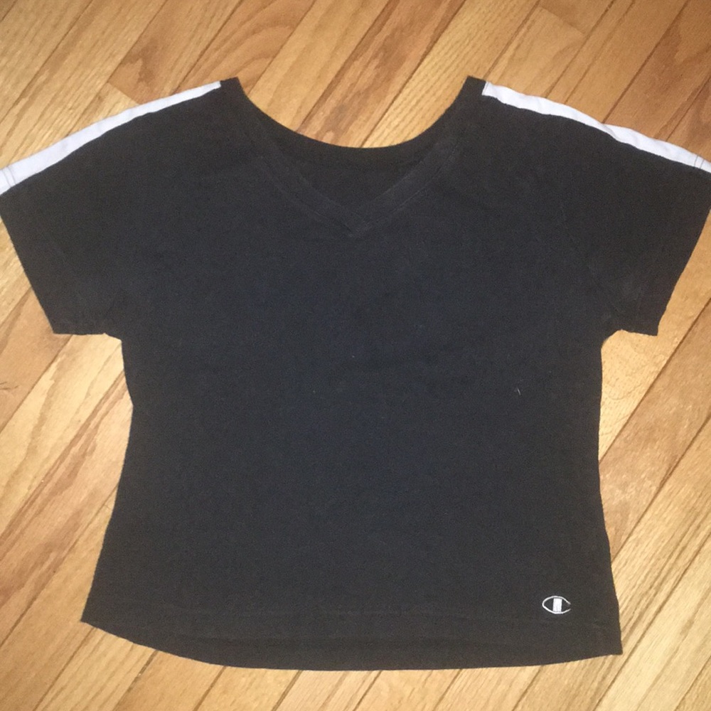 women’s champion v-neck colorblock t-shirt
